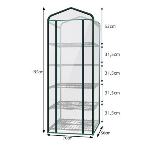 Szklarnia foliowa mini - 5 półek 23359 Szklarnia foliowa mini - 5 półek 23359