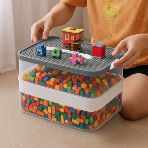 Pudełko na klocki- 2 poziomy Kruzzel 25756 Pudełko na klocki- 2 poziomy Kruzzel 25756