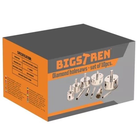 Otwornice diamentowe- zestaw 10szt. Bigstren 21641 Otwornice diamentowe- zestaw 10szt. Bigstren 21641
