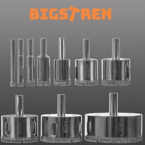Otwornice diamentowe- zestaw 10szt. Bigstren 21641 Otwornice diamentowe- zestaw 10szt. Bigstren 21641