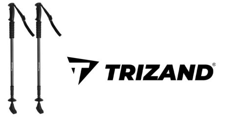 Kije trekingowe czarne + akcesoria - zestaw 2szt Kije trekingowe czarne + akcesoria - zestaw 2szt