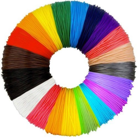 Filamenty PLA 3D- 20szt. x 3m Kruzzel 19874 Filamenty PLA 3D- 20szt. x 3m Kruzzel 19874