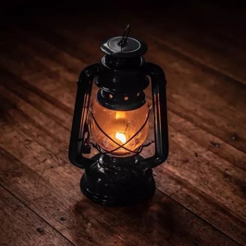 Lampa naftowa czarna 24cm Lampa naftowa czarna 24cm