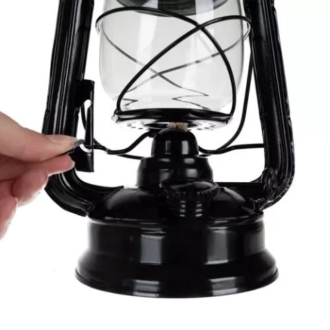 Lampa naftowa czarna 24cm Lampa naftowa czarna 24cm
